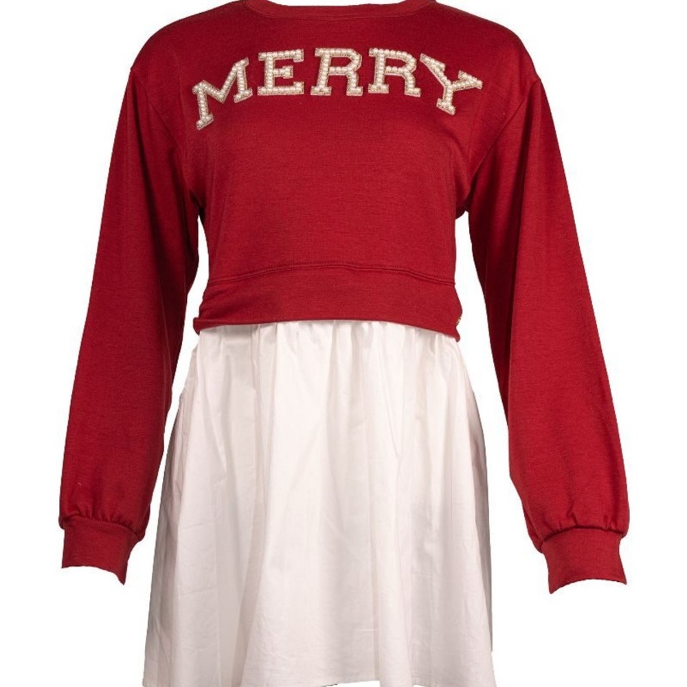 Simply Southern Red and White Asymmetrical Dress